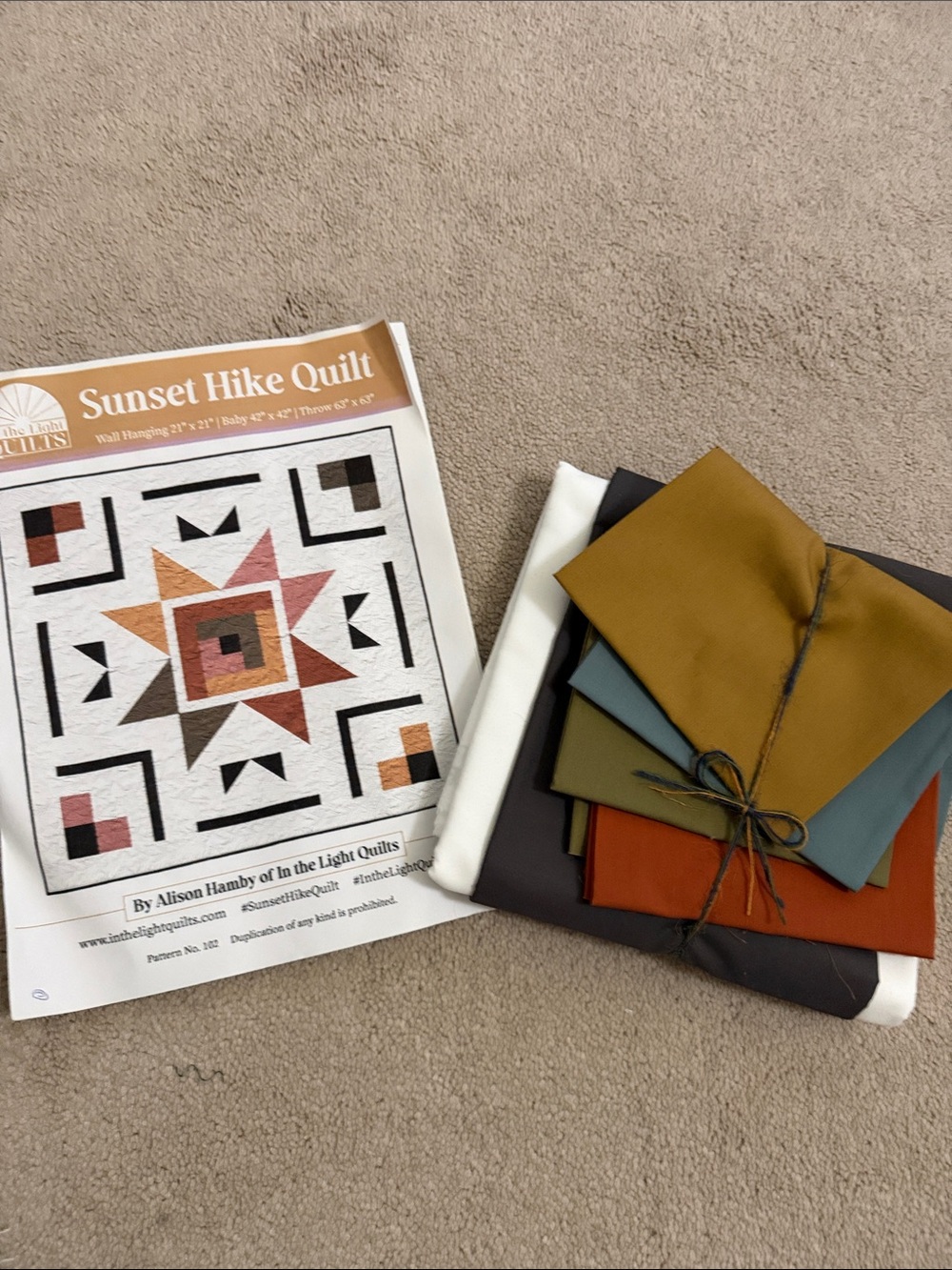 Sunset Hike Quilt Kit and Pattern by In the Light Quilts
